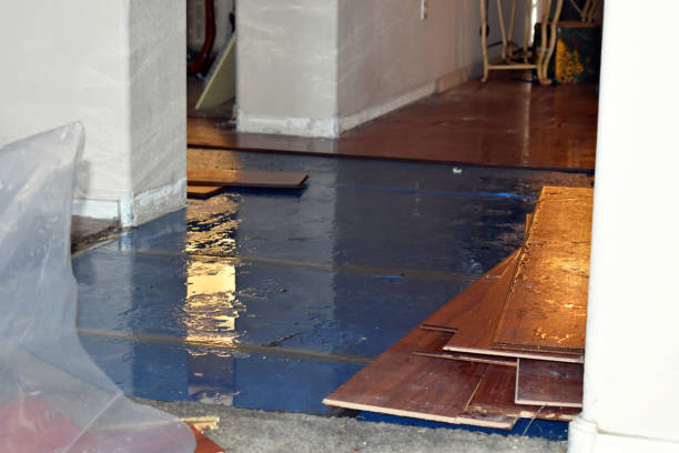 Professional Emergency Water Damage Restoration technician working in Klamath, CA